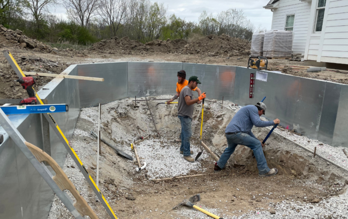 Luxury swimming pool designer, working on a project in Oak Creek, wi.