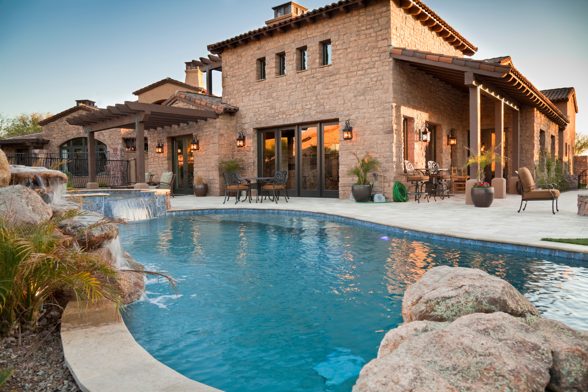 luxury inground pool in wisconsin