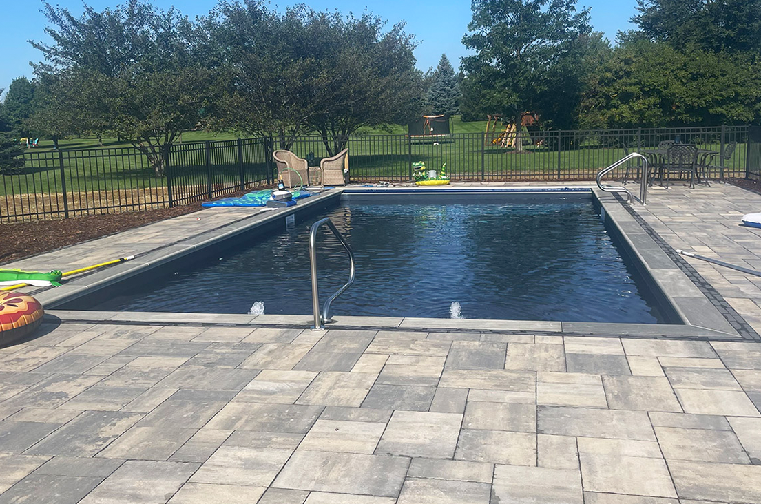 Inground fiberglass pool install – Milwaukee WI